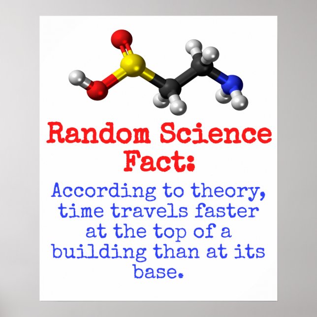 Póster Según Teoría, El Tiempo Viaja Más Rápido - Ciencia (Frente)