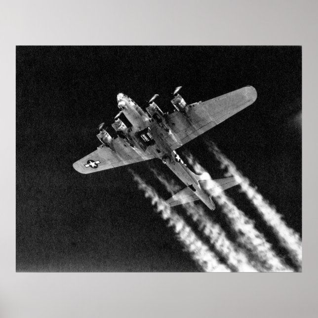 Póster Segunda Guerra Mundial B-17 en vuelo (Frente)