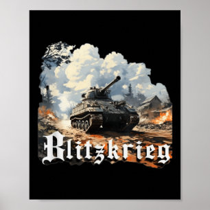 Póster Segunda Guerra Mundial Blitzkrieg