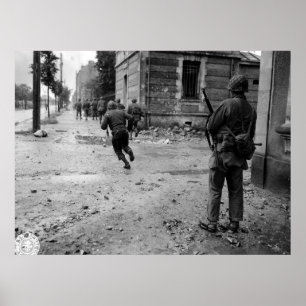 Póster Segunda Guerra Mundial de la lucha callejera de