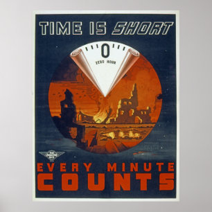 Póster Segunda Guerra Mundial de Vintage - Poster de cero