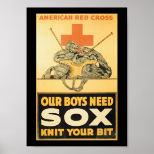 Póster Segunda Guerra Mundial del Sox de la necesidad de