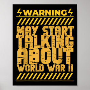 Póster Segunda Guerra Mundial Historia divertida Historia