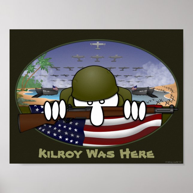 Póster Segunda Guerra Mundial Kilroy Poster 1 (Frente)