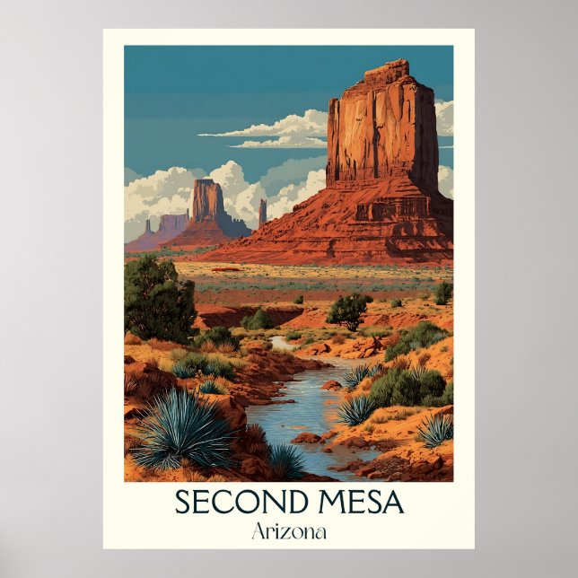 Póster Segundo afiche de la cosecha de agua de Mesa Arizo (Frente)