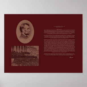 Póster Segundo discurso inaugural de Lincoln