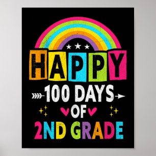 Póster Segundo Grado Feliz 100 Días De Maestros De Segund