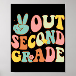 Póster Segundo Grado Groovy Últimos Días Escuela 2º Grado