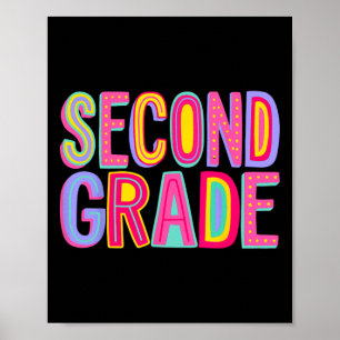 Póster Segundo Grado Retro Vibes Arcoiris Ck A La Segunda