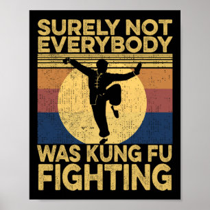 Póster Seguramente no todos estaban luchando Kung Fu Vint