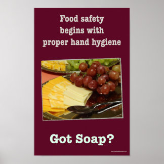 Póster Seguridad alimentaria - poster lavador de manos