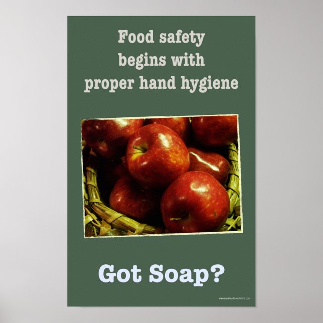Póster Seguridad alimentaria - poster lavador de manos (Frente)