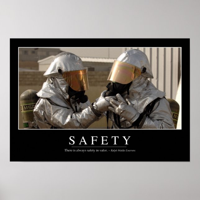 Póster Seguridad: cita Inspiradora (Frente)