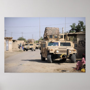 Póster Seguridad de la conducta de Humvee durante una