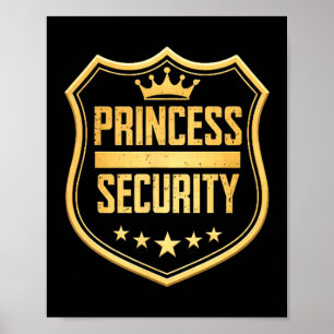 Póster seguridad de la princesa cumpleaños papá hermano c