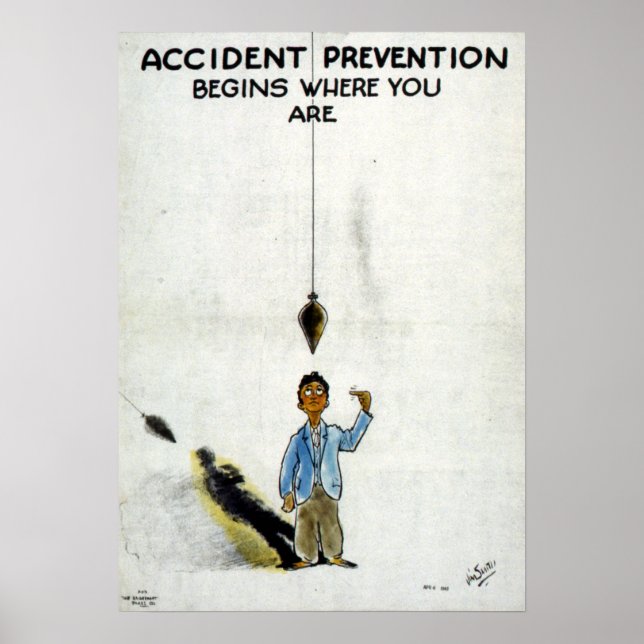 Póster Seguridad de la Segunda Guerra Mundial (Frente)