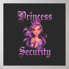 Póster Seguridad de Princesa: Mantén a tu Pequeña Realeza