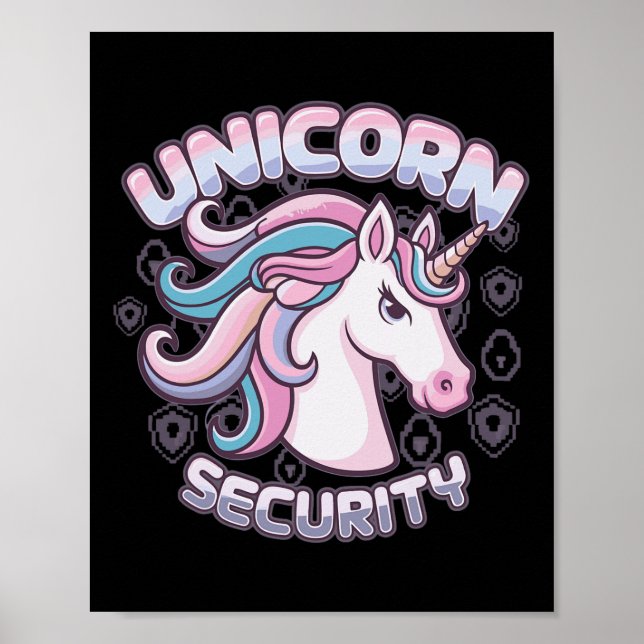 Póster Seguridad de Unicorn (Frente)