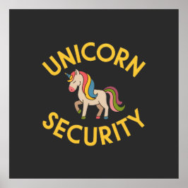 Póster Seguridad de Unicornio: Mantener la seguridad mági