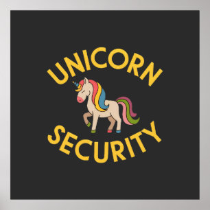 Póster Seguridad de Unicornio: Mantener la seguridad mági