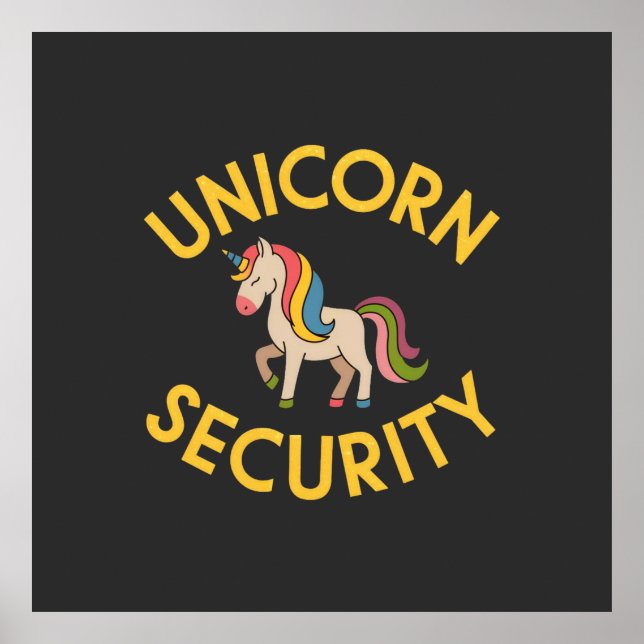 Póster Seguridad de Unicornio: Mantener la seguridad mági (Frente)