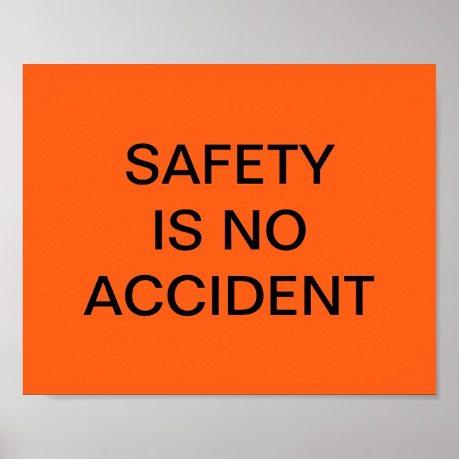 PÓSTER SEGURIDAD NO ES UN POSTER DE NARANJA DE SEGURIDAD  (Frente)