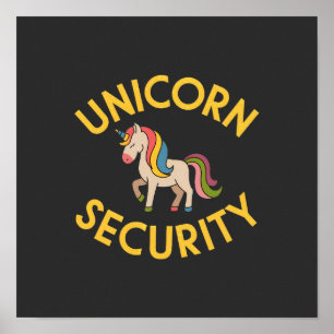 Póster Seguridad Unicornio: Mantén la Magia Segura con un