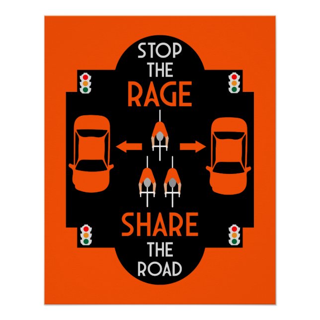 Póster Seguridad vial en bicicleta (Anverso)