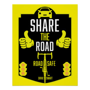 Póster Seguridad vial en bicicleta