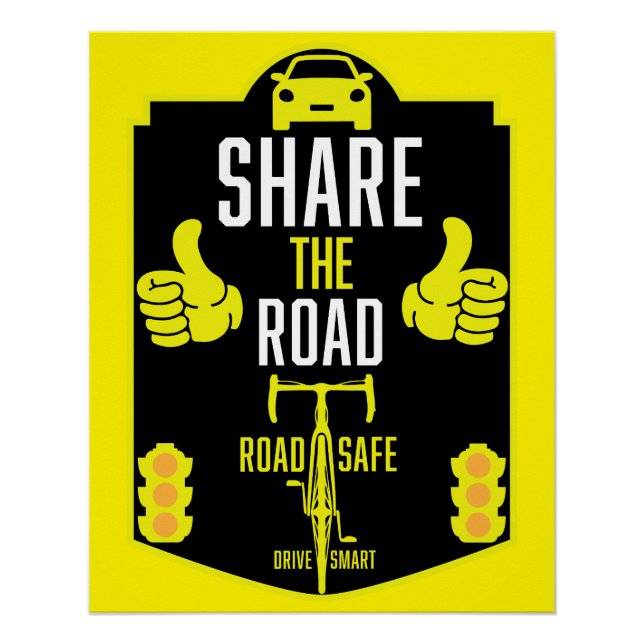 Póster Seguridad vial en bicicleta (Anverso)