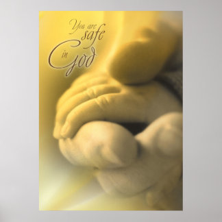 Póster SEGURO EN DIOS - Poster religioso cristiano