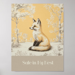 Póster Seguro En Mi Naranja Nido Poster De Enfermería Fox