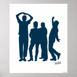 Póster Seinfeld   Gráfico de silueta de grupo