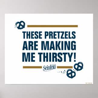 Póster Seinfeld | Gráfico de tipografía "Estos Pretzels"