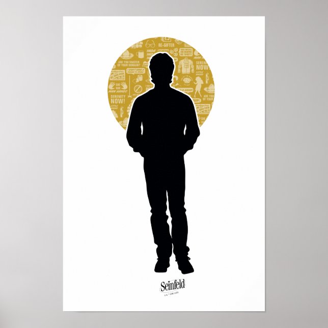 Póster Seinfeld | Jerry Seinfeld Silhouette (Frente)