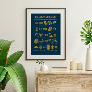 Póster Seinfeld La ABC de Seinfeld Infographic