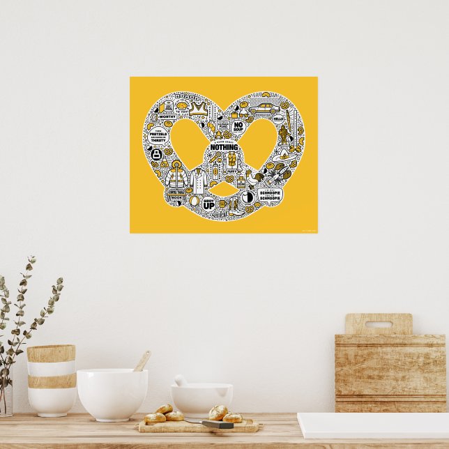 Póster Seinfeld Pretzel Doodle Art (Cocina)