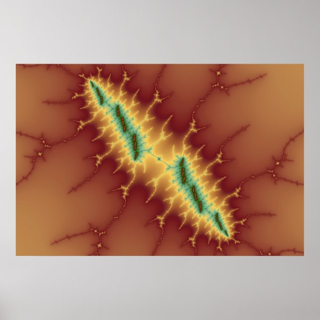 Póster Seis bandas - Poster fractal (Frente)