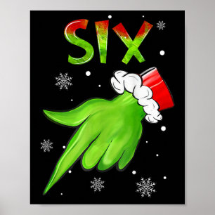 Póster Seis Divertido Seis Siete 6 7 Meme Santa Navidad X