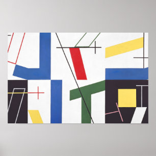 Póster Seis espacios con cruces Sophie Taeuber-Arp