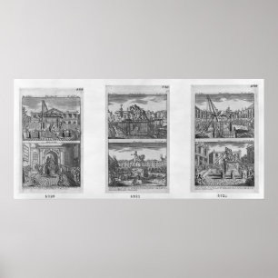 Póster Seis estatuas reales destruidas en París