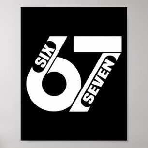 Póster Seis Siete 67 Deportes de Equipo Chistoso Meme 67 
