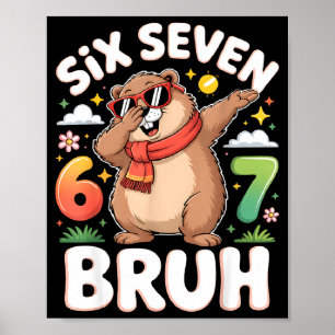 Póster Seis Siete 67 Hermano Marmota Bailando Gracioso 6