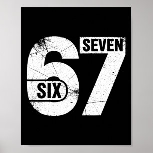 Póster Seis Siete 67 Meme Divertido