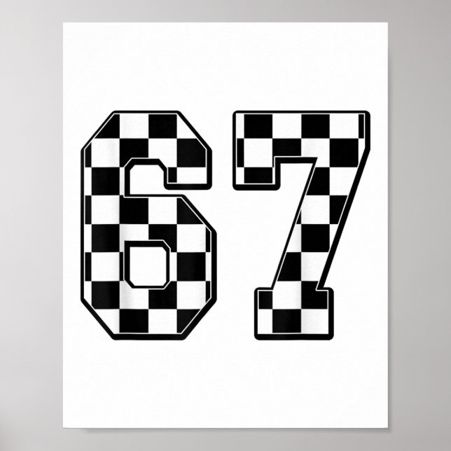 Póster Seis Siete 67 Meme Número 67  (Frente)