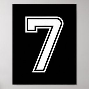 Póster Seis Siete 67 Número coincidente 7 Cumpleaños de H