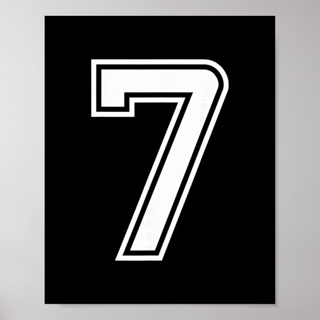 Póster Seis Siete 67 Número coincidente 7 Cumpleaños de H (Frente)