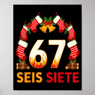 Póster Seis Siete 67 Six Seven Navidad 67 Meme