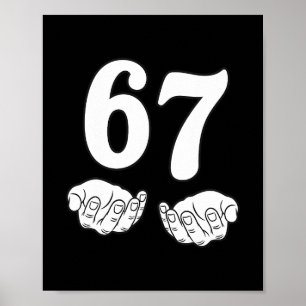Póster Seis Siete 6 7 Divertido 67 Argot de Gen Alfa 6-7