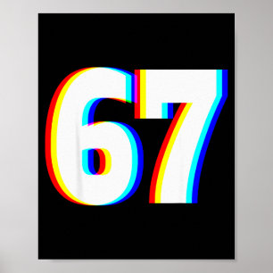 Póster Seis Siete 6 7 Ilusión Óptica Edm